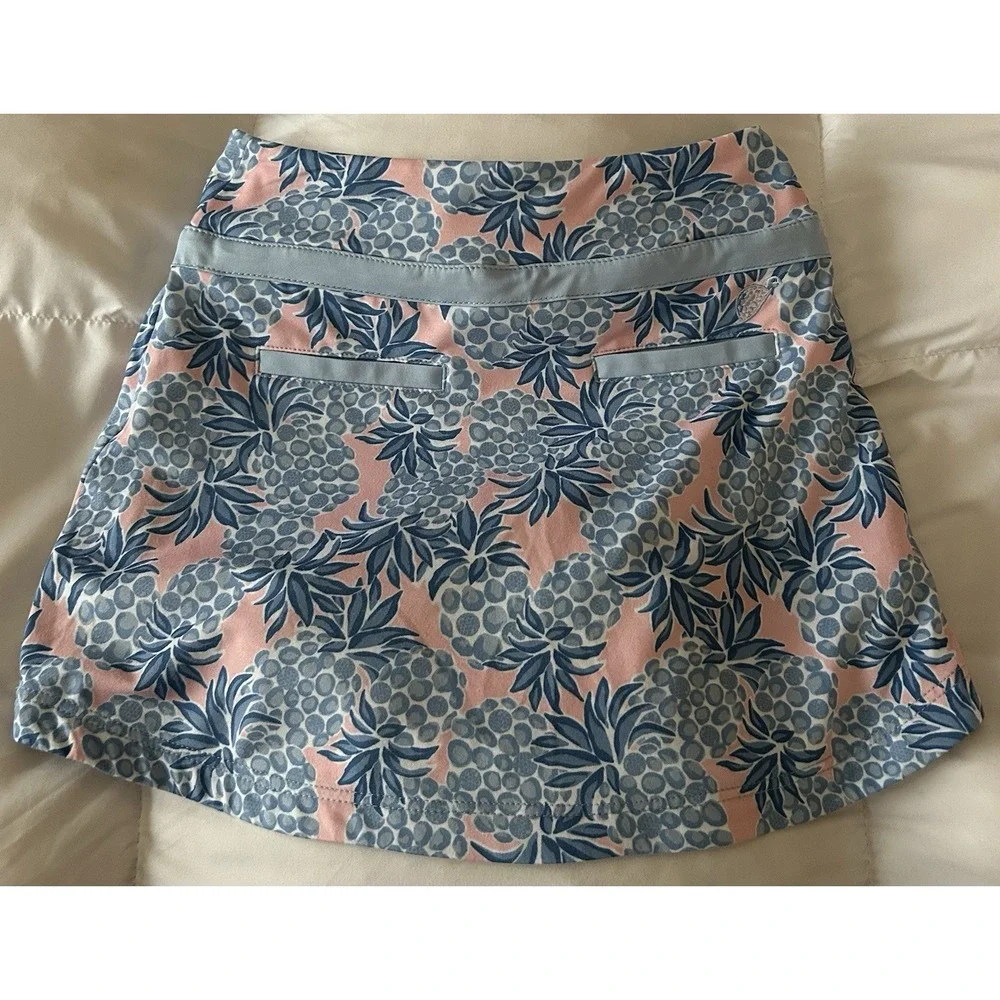 Little Girl's Size 5-6 Small Turtles & Tees Golf Tennis Skort Skirt Blue